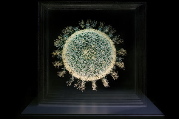 Full front image of 2020 coronavirussculpture byangelapalmer straight 