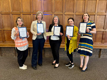 The GLAM team with the Vice-Chancellor at the Vice-Chancellor's Awards