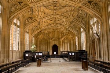 Interior view of the Divinity School, Bodleian Library
