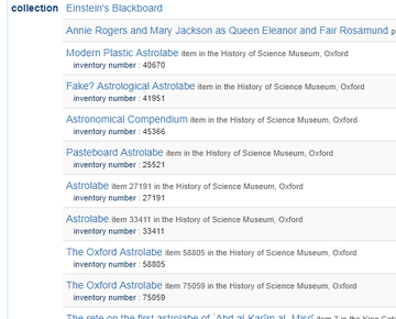History of Science Museum profile in Reasonator
